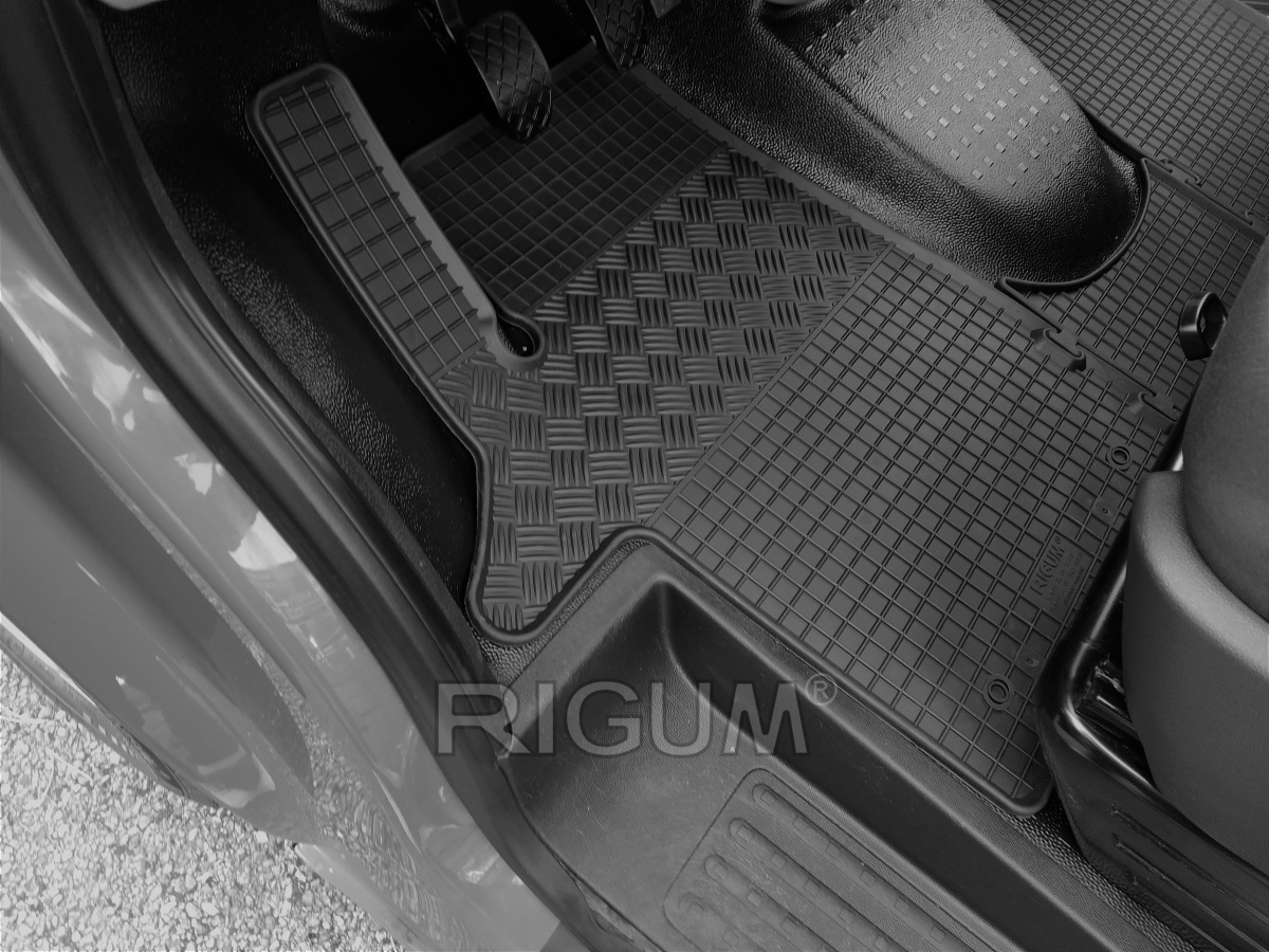 Fußmatten aus Gummi für Kabinen - Gummimatten passend für VW T5  Transporter/Caravelle/Multivan 3 Sitzer 2003